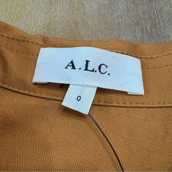 A.L.C. Paisley Shirt Dress Size 0 Cotton Hemp Blend Western Chic - Picture 11 of 16